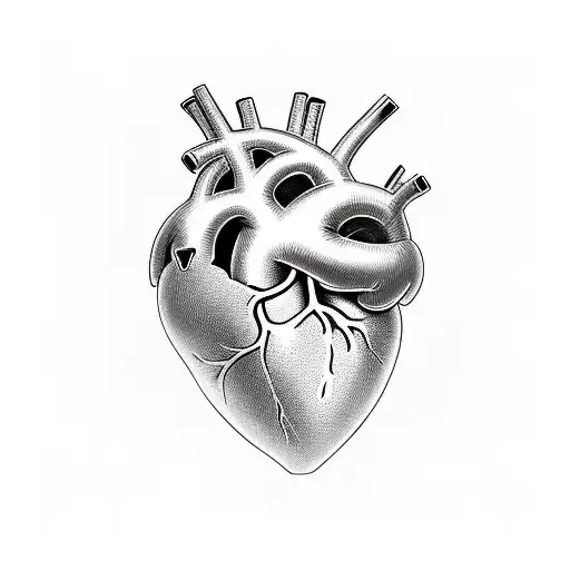 Heart Minimalist Black