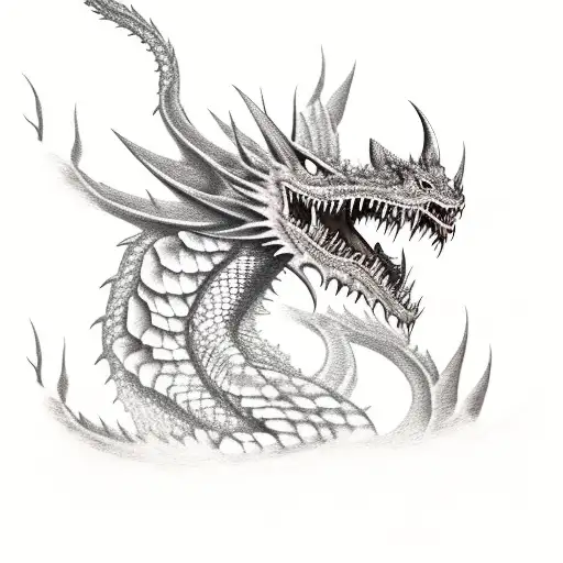 Undead Dragon With A Dying Tree