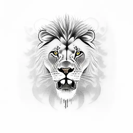 A Realistic Tattoo Of A Lion Driving An Alfa Romeo Car While Playing A Guitar