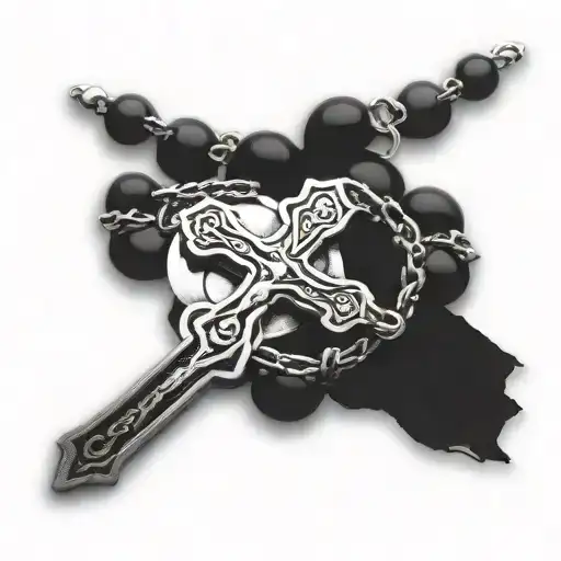 Rosary Beads Intertwined