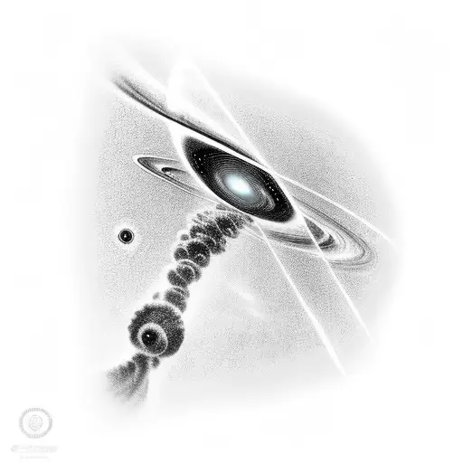 Cybernetic Forearm Inside Astronomical Black Hole