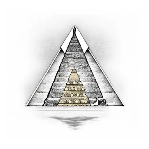 Egyptian Godess With Pyramids In Background