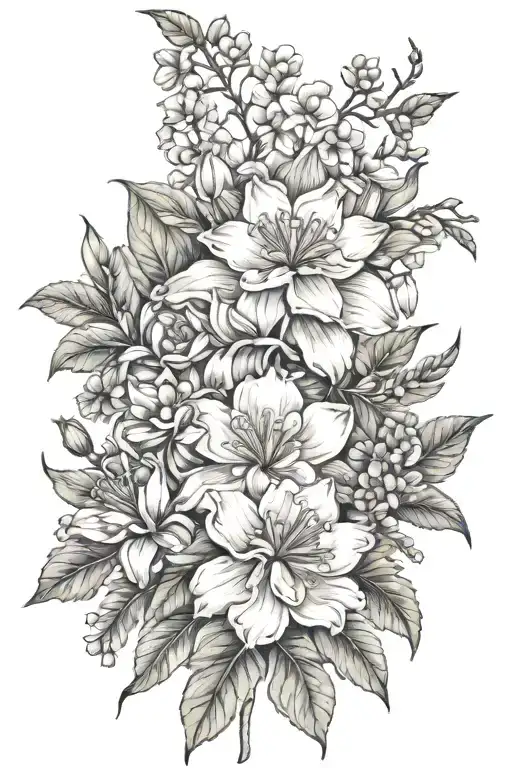 March & January Birth Flower Bouquet