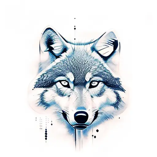 Forest With Wolf Silhouette