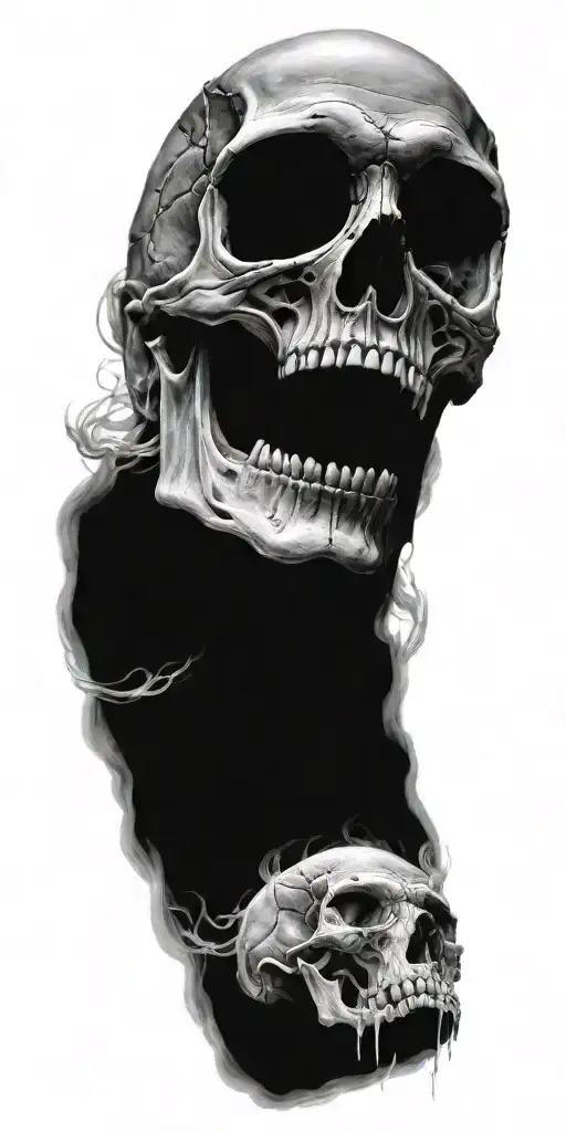 Wendigo Skull Breathing Smoke