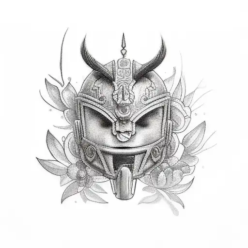 A Warrior Taking Care Of A Garden