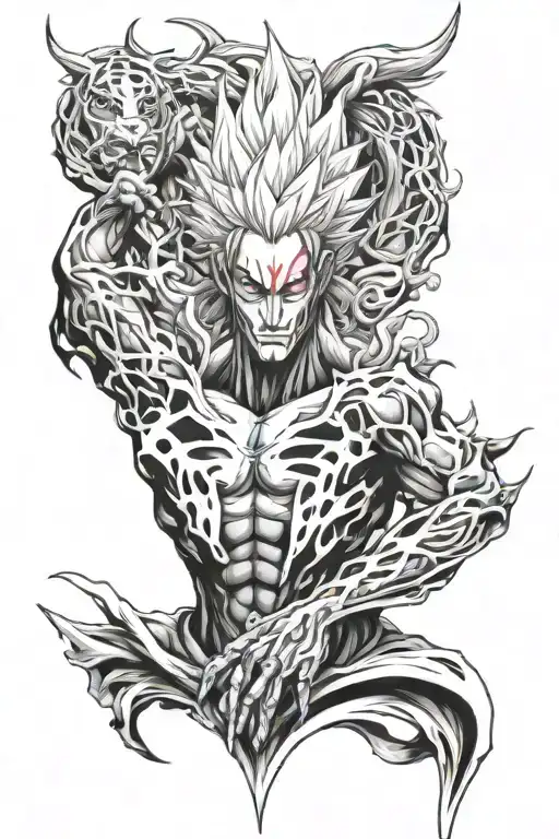 Bleach Ichigo Kurosaki's Vostel Lotus Form Incorporated With Final Getstogo Tension