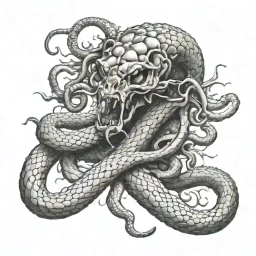 Snake Scorpion Medusa Fire