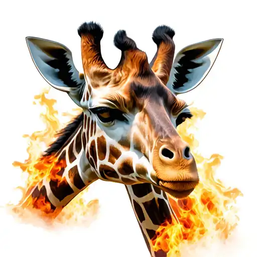 Giraffe On Fire