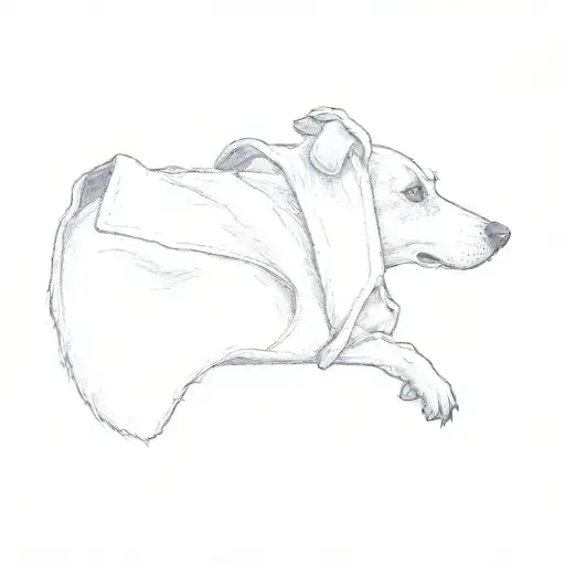 A Dog Wearing A Coat Rack