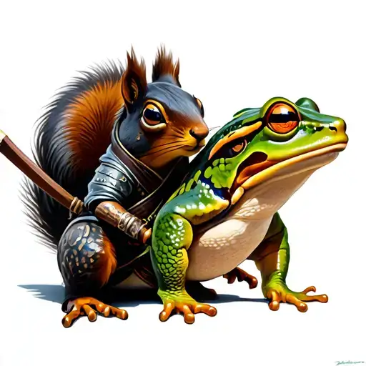 Ninja Squirrel Vs Samurai Frog