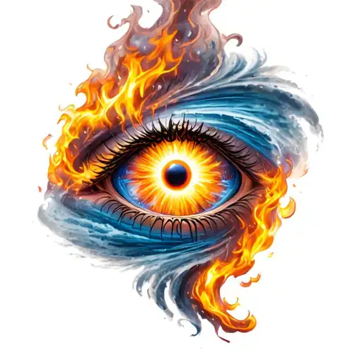 Eye Of Sun Fire Tornado