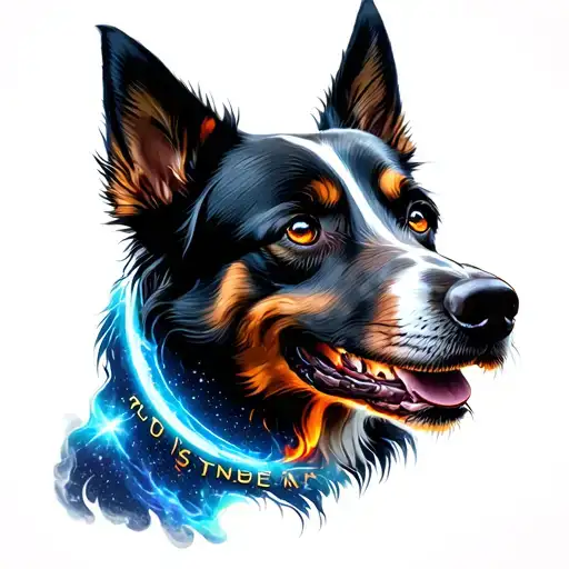 Dog Fire Meteor Shower With Crescent