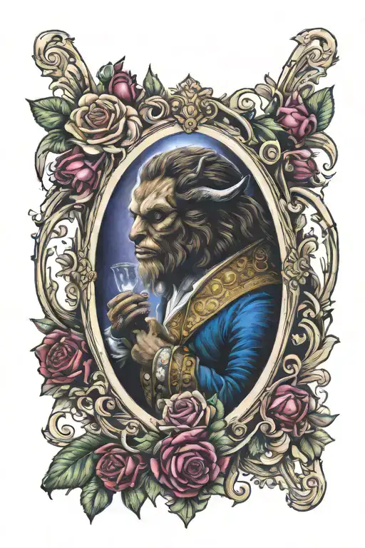 Beauty And The Beast Tarot Card