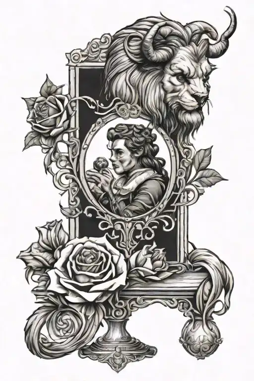 Beauty And The Beast Tarot Card