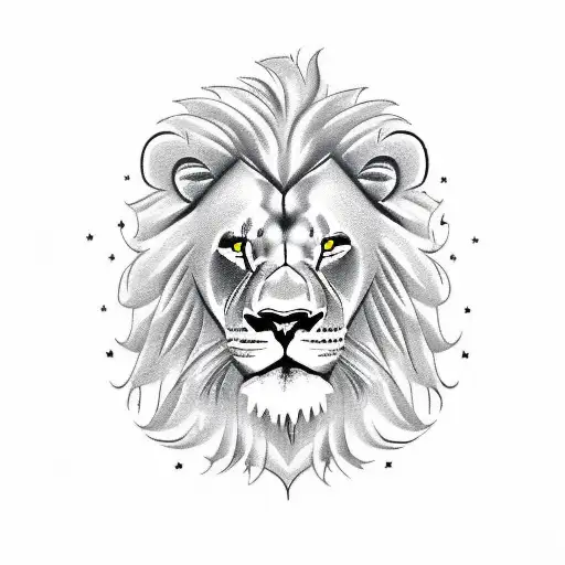 Half Cartoon Heart With Lion Coming Out Of The Other Half