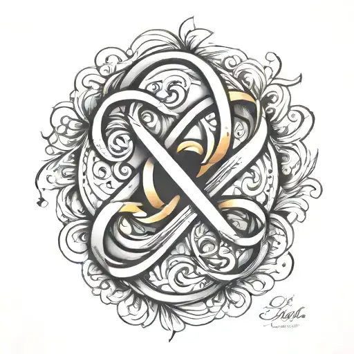 Infinity Symbol With Letters L-r C