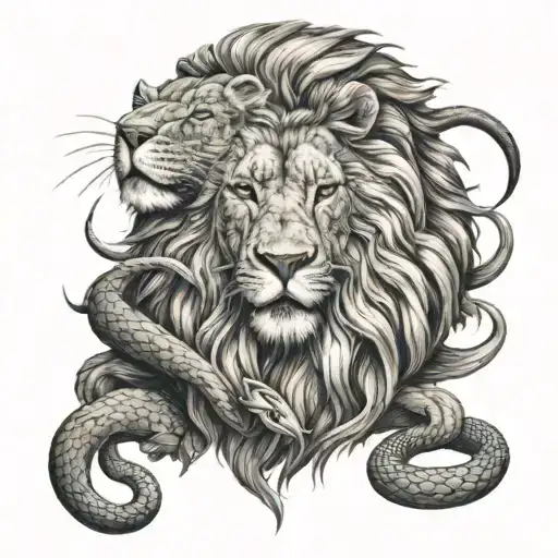 Lion And Snake
