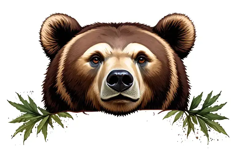 Woman Face With A Bear Head