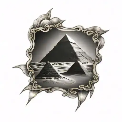 Egypt Pyramid Sun Desert River