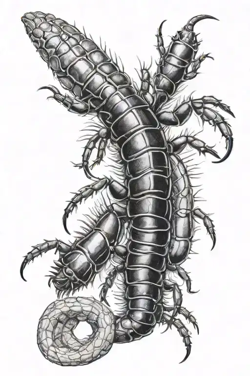 Black And Red Scolopendra