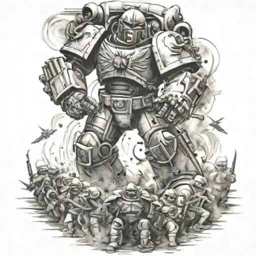 Space Marine Battle Scene