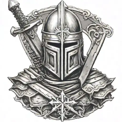 Knight Templar With A Sword