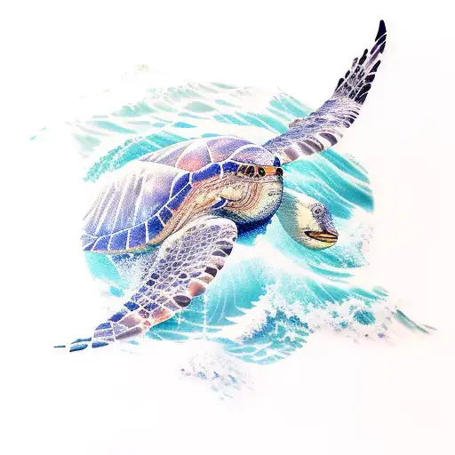 Ocean Wave Pelican Sea Turtle