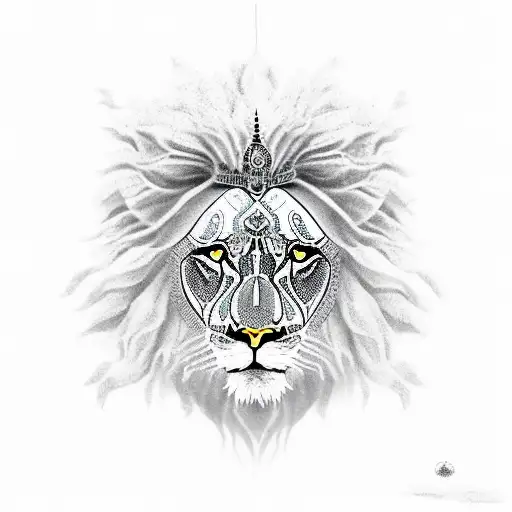 India With A Lion Skin Hood