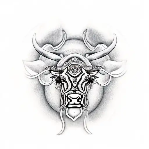 A Greek Style Mythologic Bull Representing The Taurus Zodiac Sign