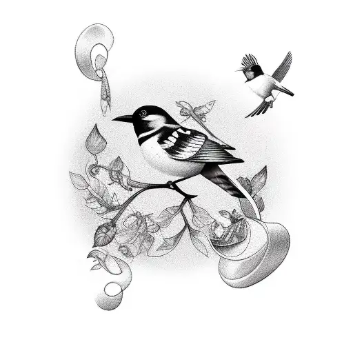 Birds Comming Out Of Acoustic Guitar