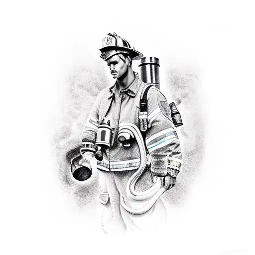 Fire Fighter Fighting Fire