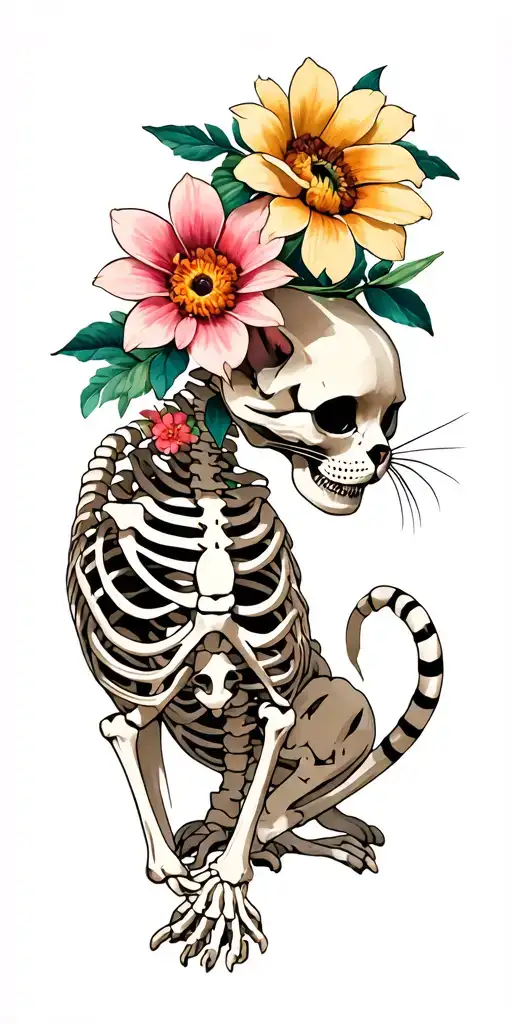 The Cat Skeleton Through Which Flowers Mean Death Grow