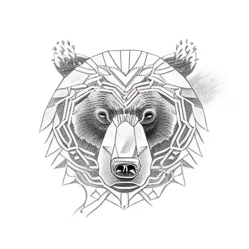 A Noble Brown Bear On Shoulder