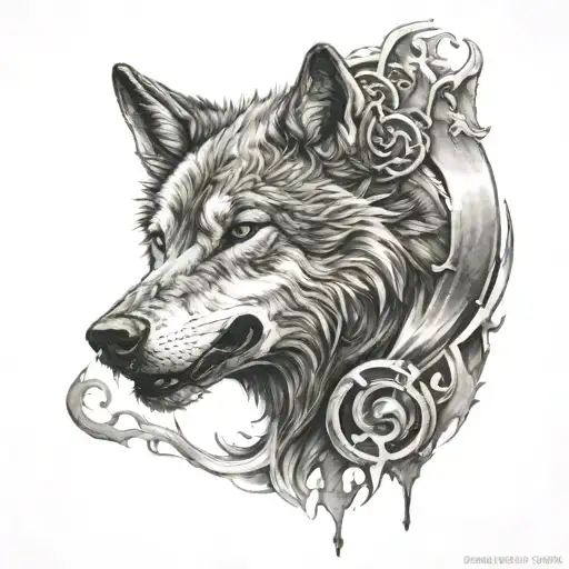 Wolf And Triskelion