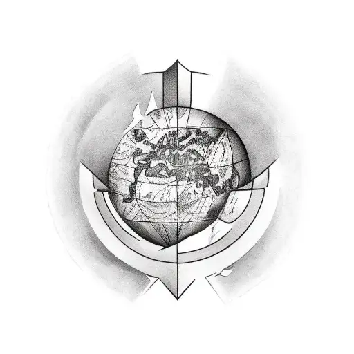 Greek God Atlas Holding Earth