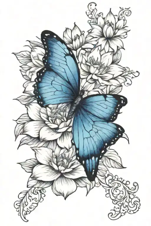 Blue Butterfly Lotus Flower