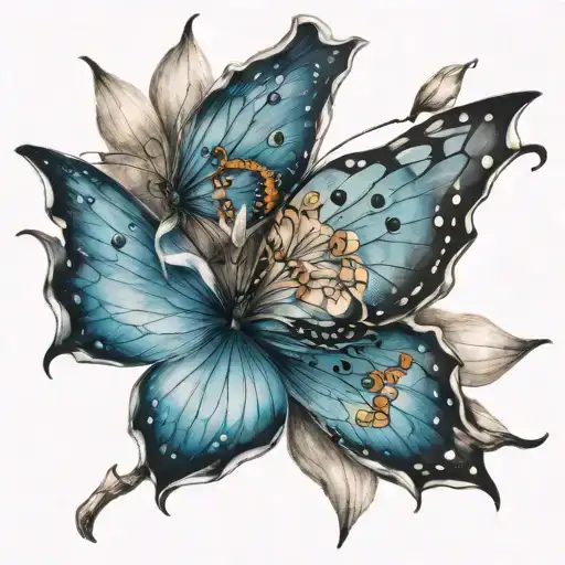 Blue Butterfly Lotus Flower