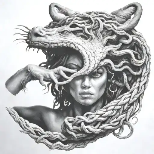 Medusa Holding The Head