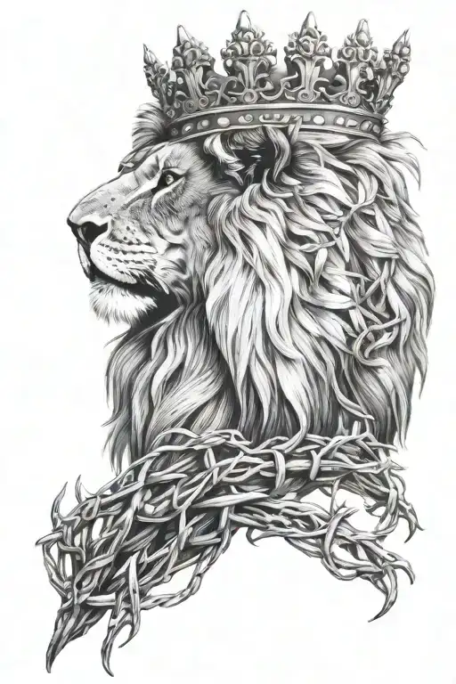 Lion With Crown Of Thorns