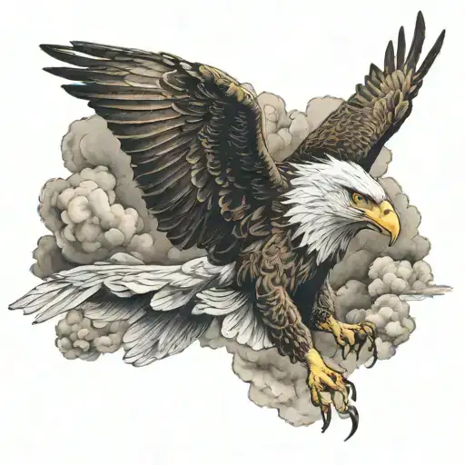 Eagle With Cloud