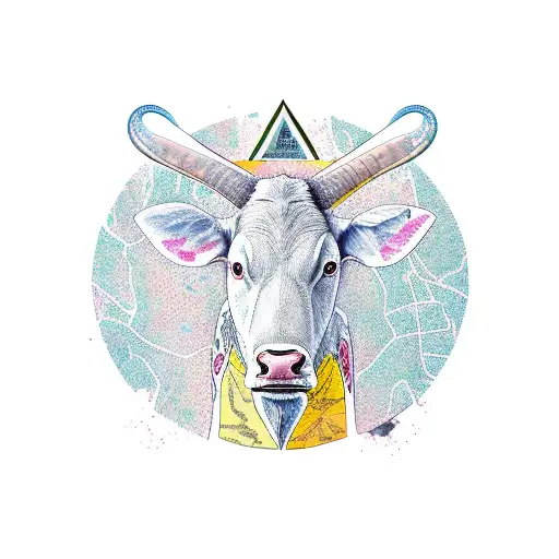 Australian Map With Brahman Cattle And Res Soil Background