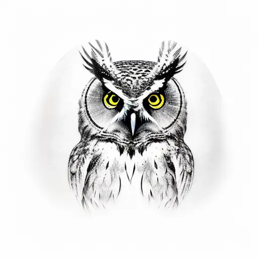Owl On Shoulder Cap Wing Along An Arm