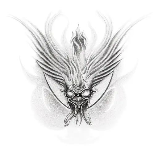 Symbole Fire Traingle With Pheonix