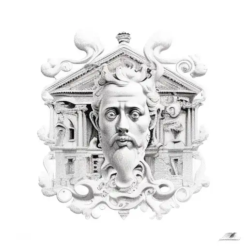 Italian Reinassance Style Arhitecture And Marcus Aurelius