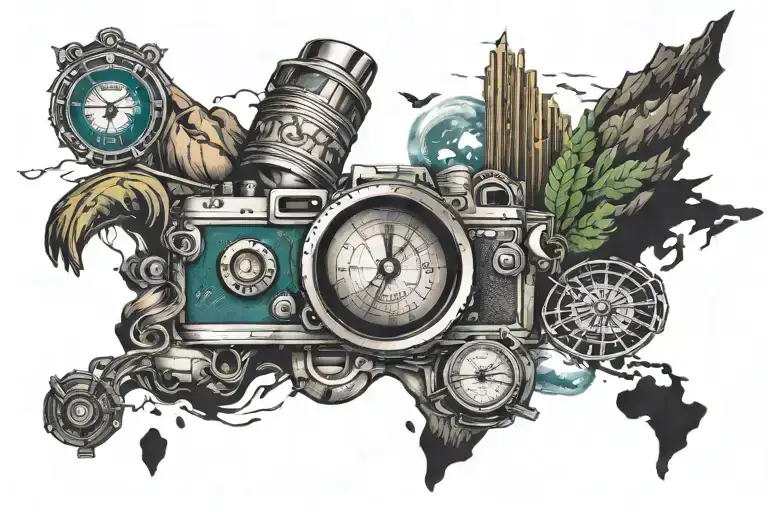 Love To Travel Tattoo Design Inspired