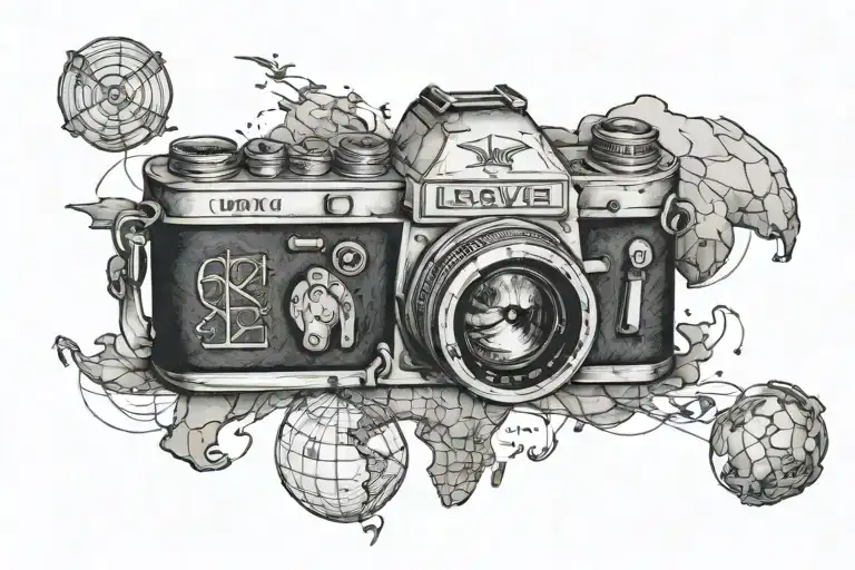 Love To Travel Tattoo Realistic Gf 4K