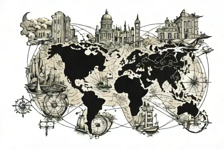 Love To Travel Tattoo Maps