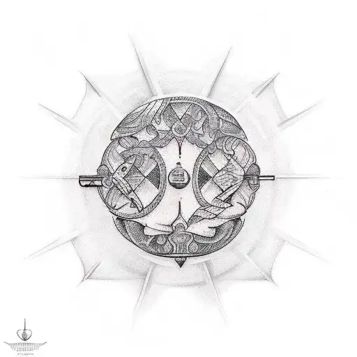 A Creative Tattoo Design That Represents The Journey Of Weight Loss