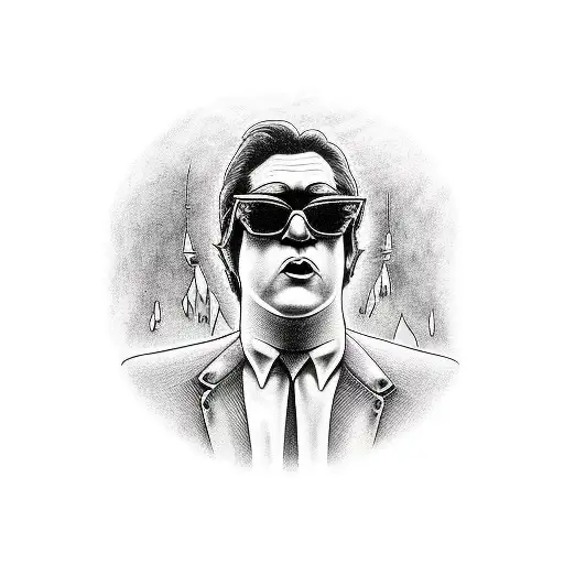 Blues Brothers In Black And White Woodgrain